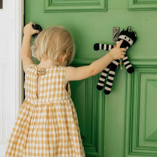 Baby Wool Knit Buddy  | Zachary the Zebra finn + emma