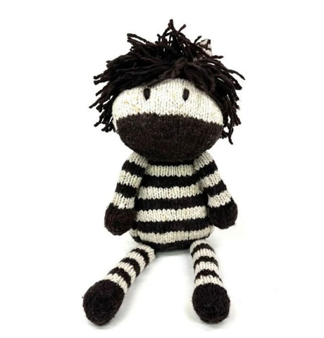 Baby Wool Knit Buddy  | Zachary the Zebra finn + emma
