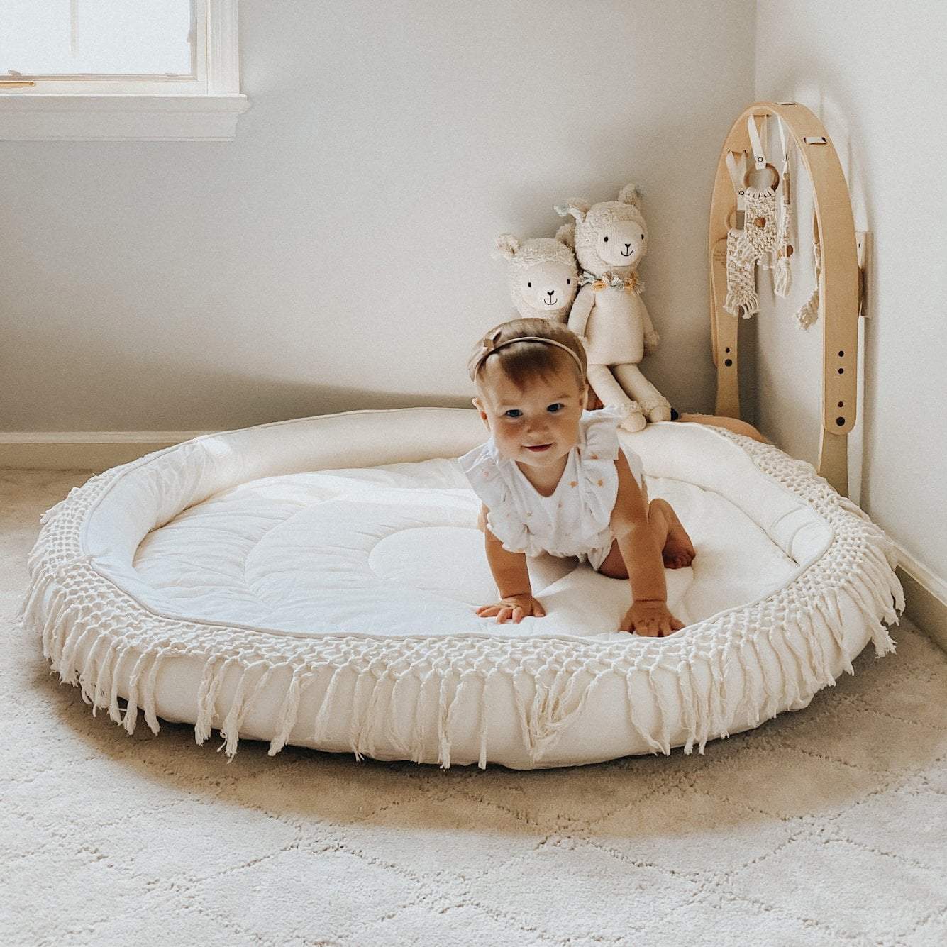 Round Macrame Baby Play Mat - Large