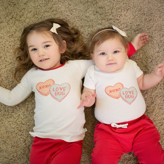Baby pajamas | candy hearts finn + emma