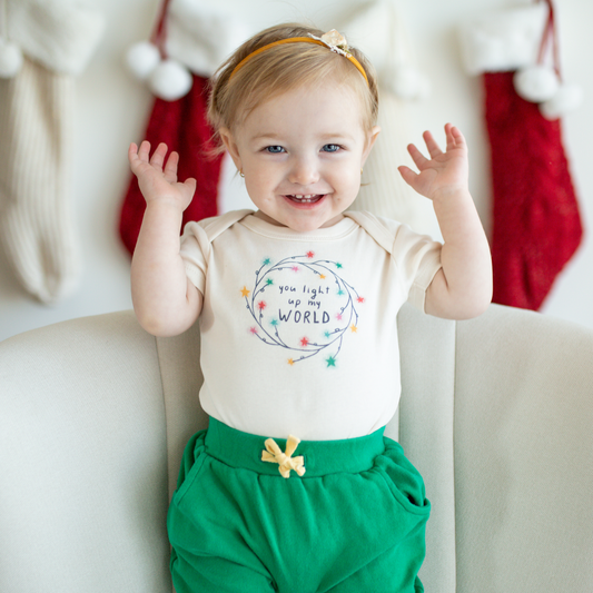 Baby graphic bodysuit | light up my world finn + emma