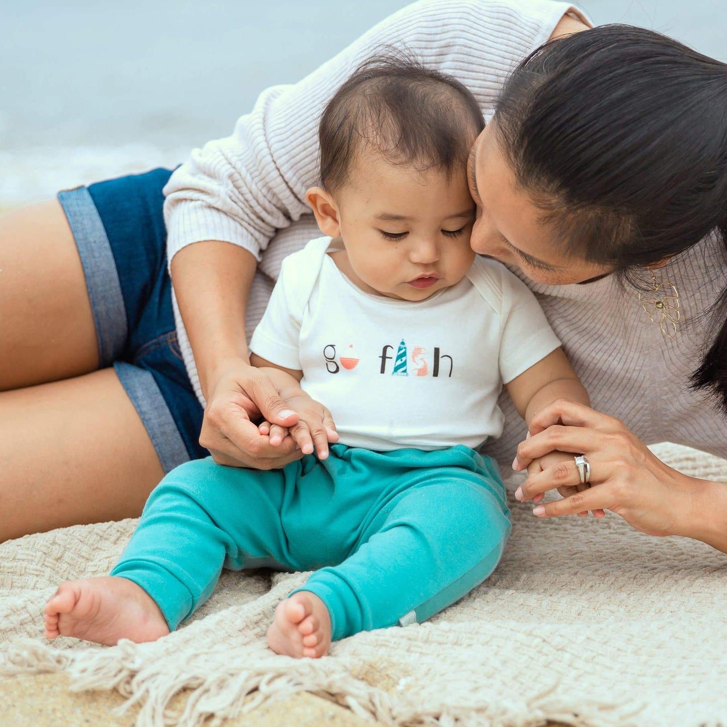 Baby graphic bodysuit | go fish finn + emma