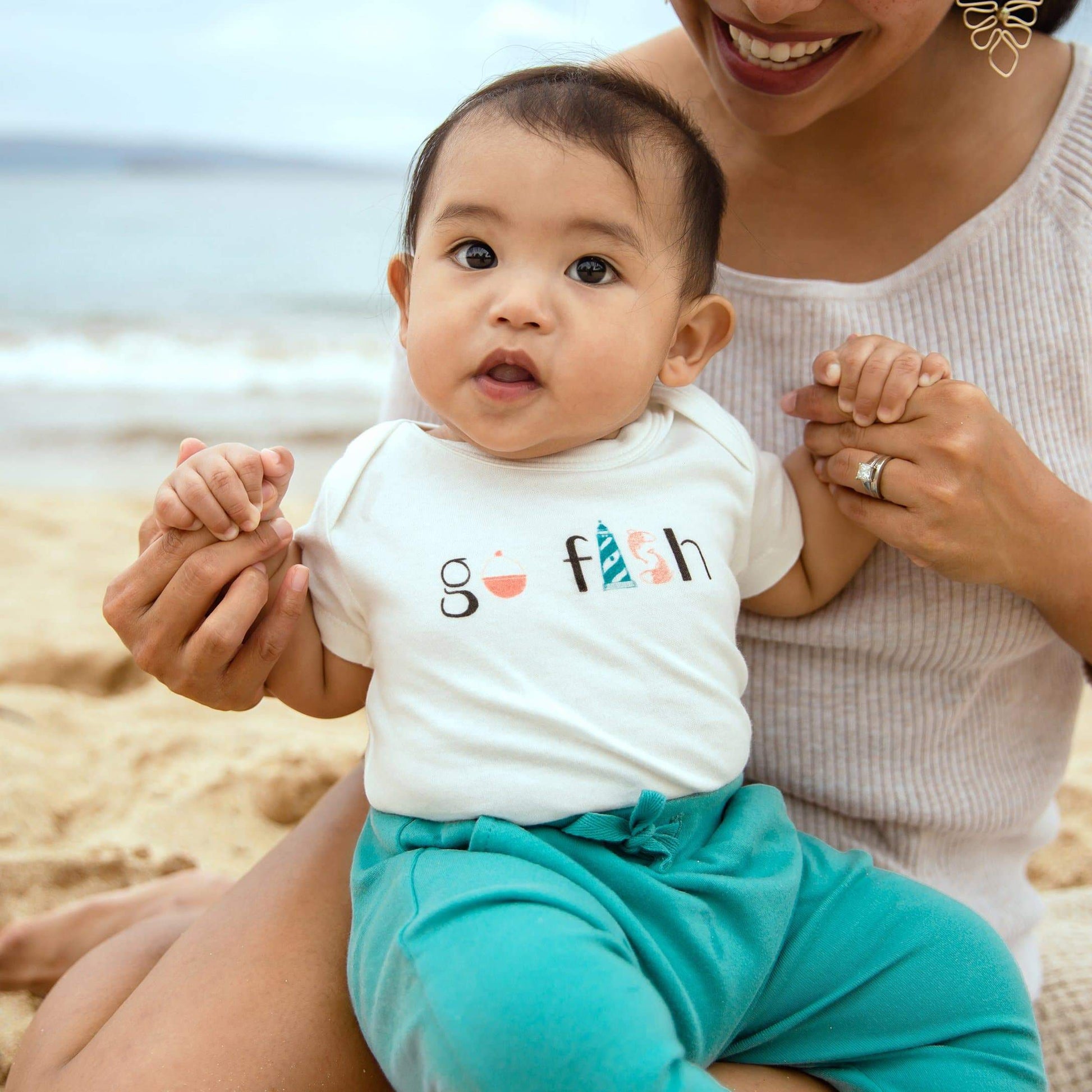 Baby graphic bodysuit | go fish finn + emma