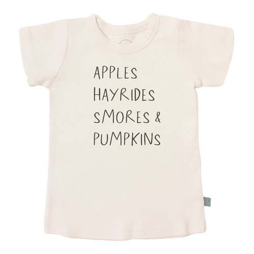 Baby graphic tee | apples hayrides smores finn + emma