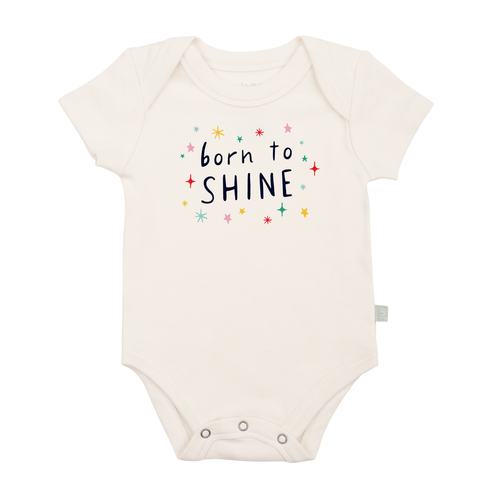 Baby graphic bodysuit | born to shine finn + emma