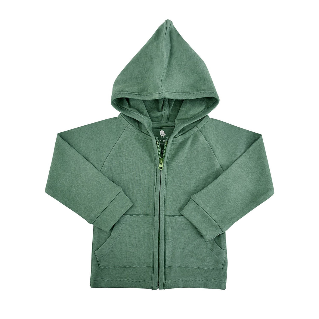 Baby hoodie | pine green finn + emma