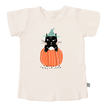 Baby graphic tee | halloween cat finn + emma