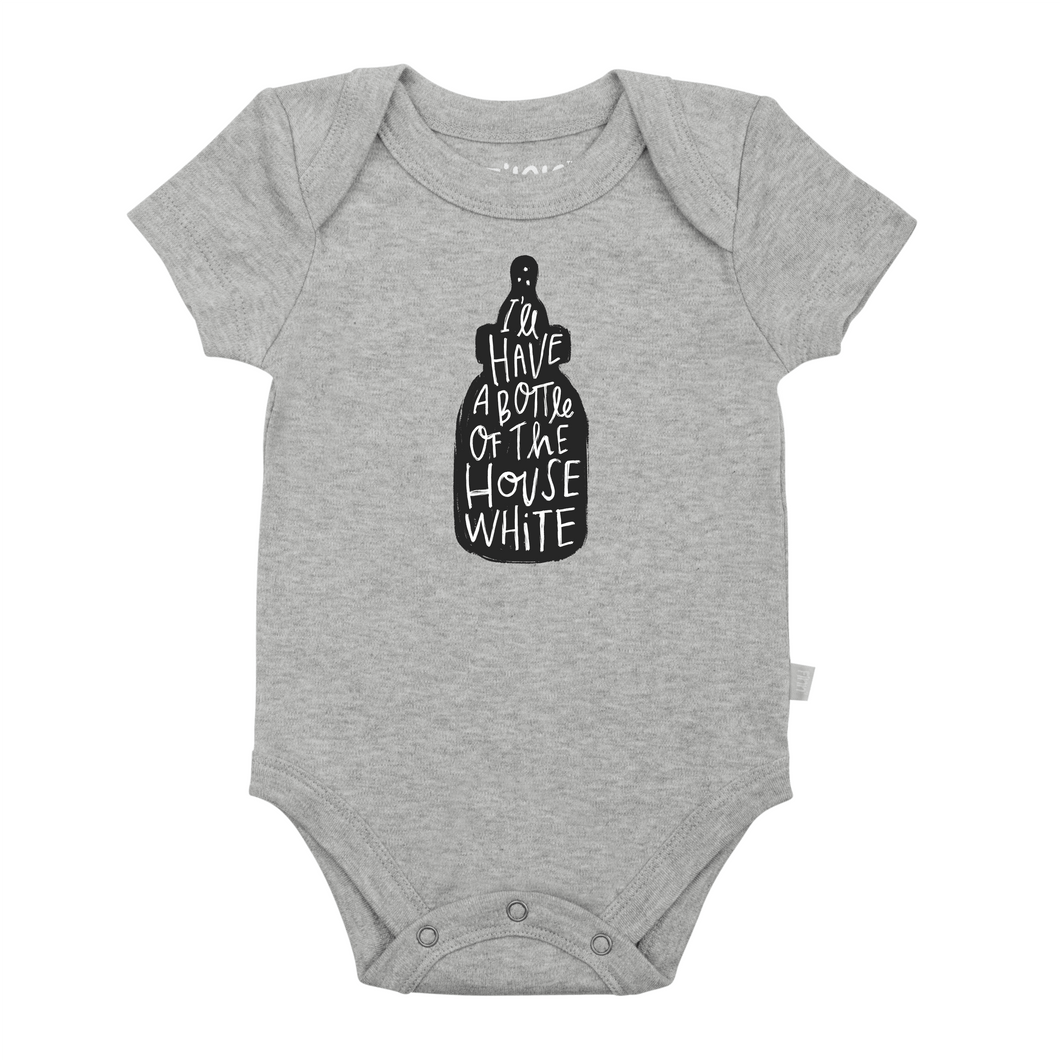 Baby graphic bodysuit | house white (heather) finn + emma