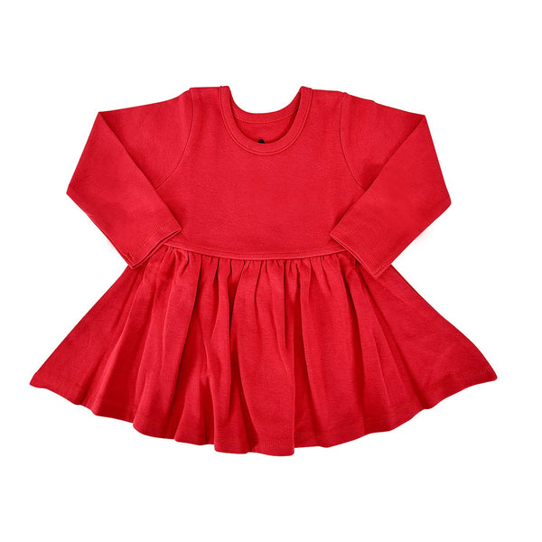 Baby/Toddler Twirl Dress - Scarlet Red | 100% Organic - Finn + Emma Baby/Toddler Twirl Dress - Scarlet Red | 100% Organic - Finn + Emma