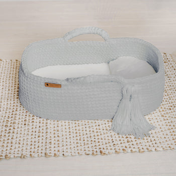 Baby Carry Cot | Dove Grey Finn + Emma