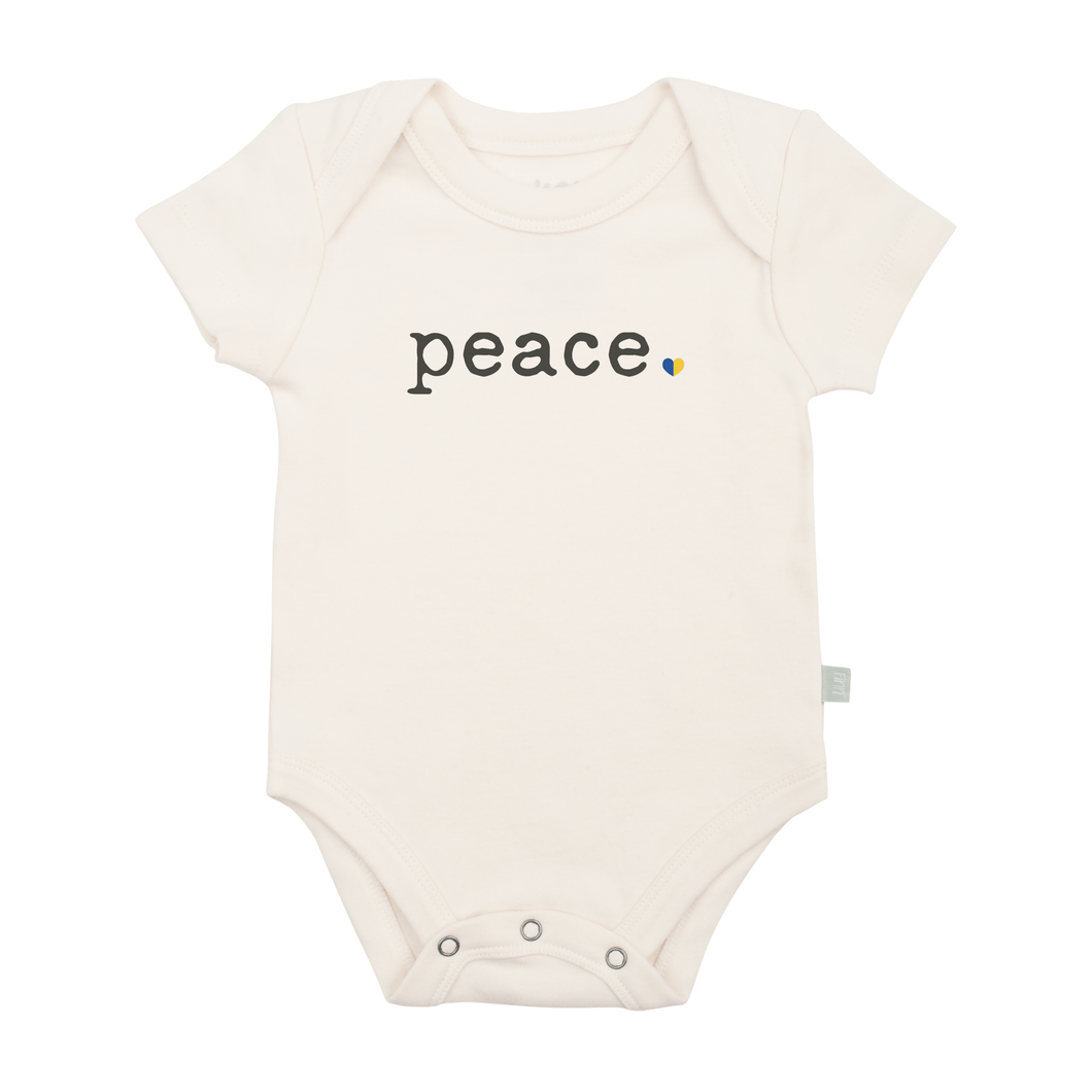 Baby graphic bodysuit | peace Finn + Emma