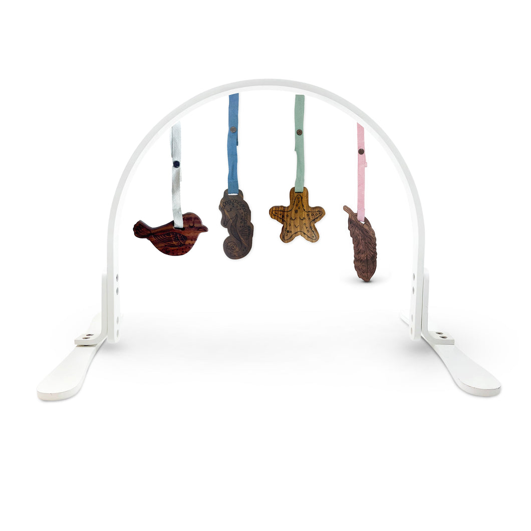 Baby play gym | all wood - white feather Finn + Emma