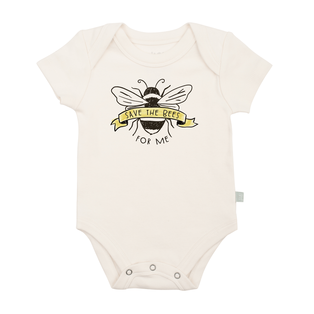 Baby graphic bodysuit | save the bees finn + emma