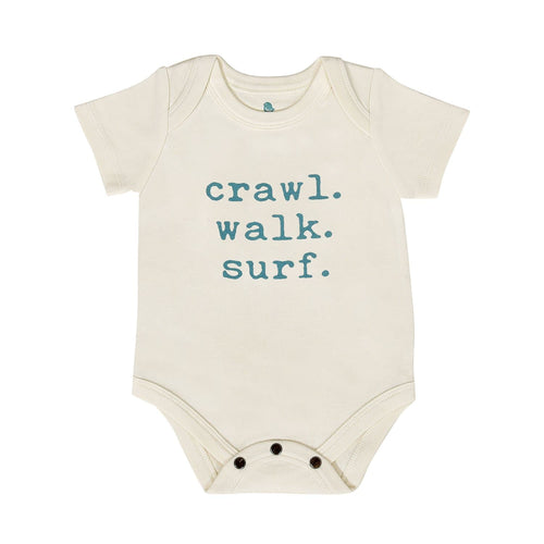 Baby graphic bodysuit | crawl walk surf finn + emma