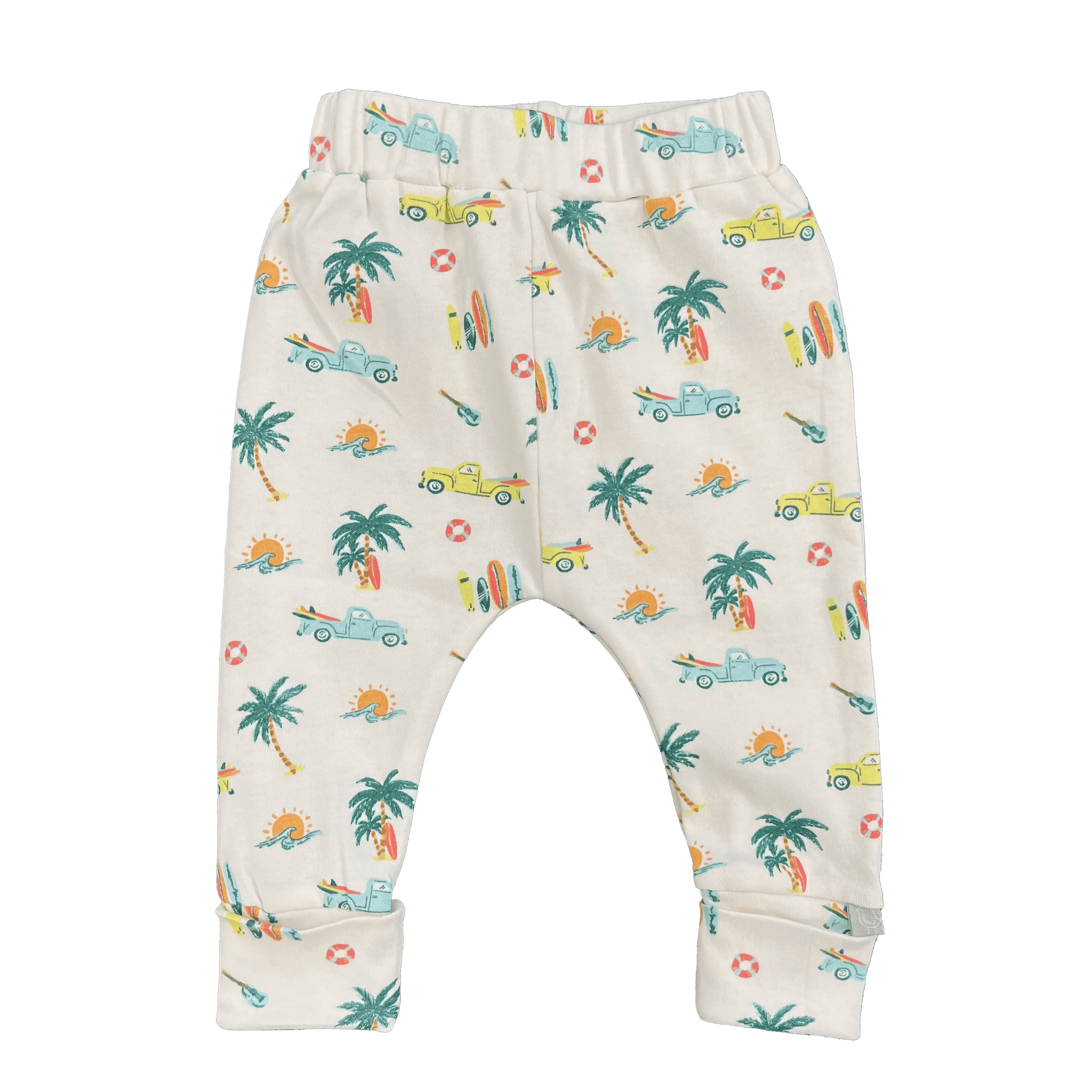Cuffed Baby Pants - Beach Vibes