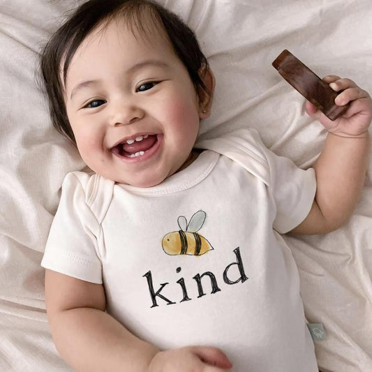 Baby graphic bodysuit | bumble bee kind finn + emma