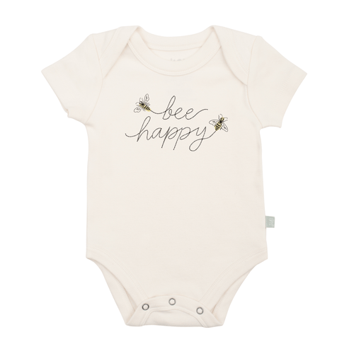 Baby graphic bodysuit | bee happy finn + emma