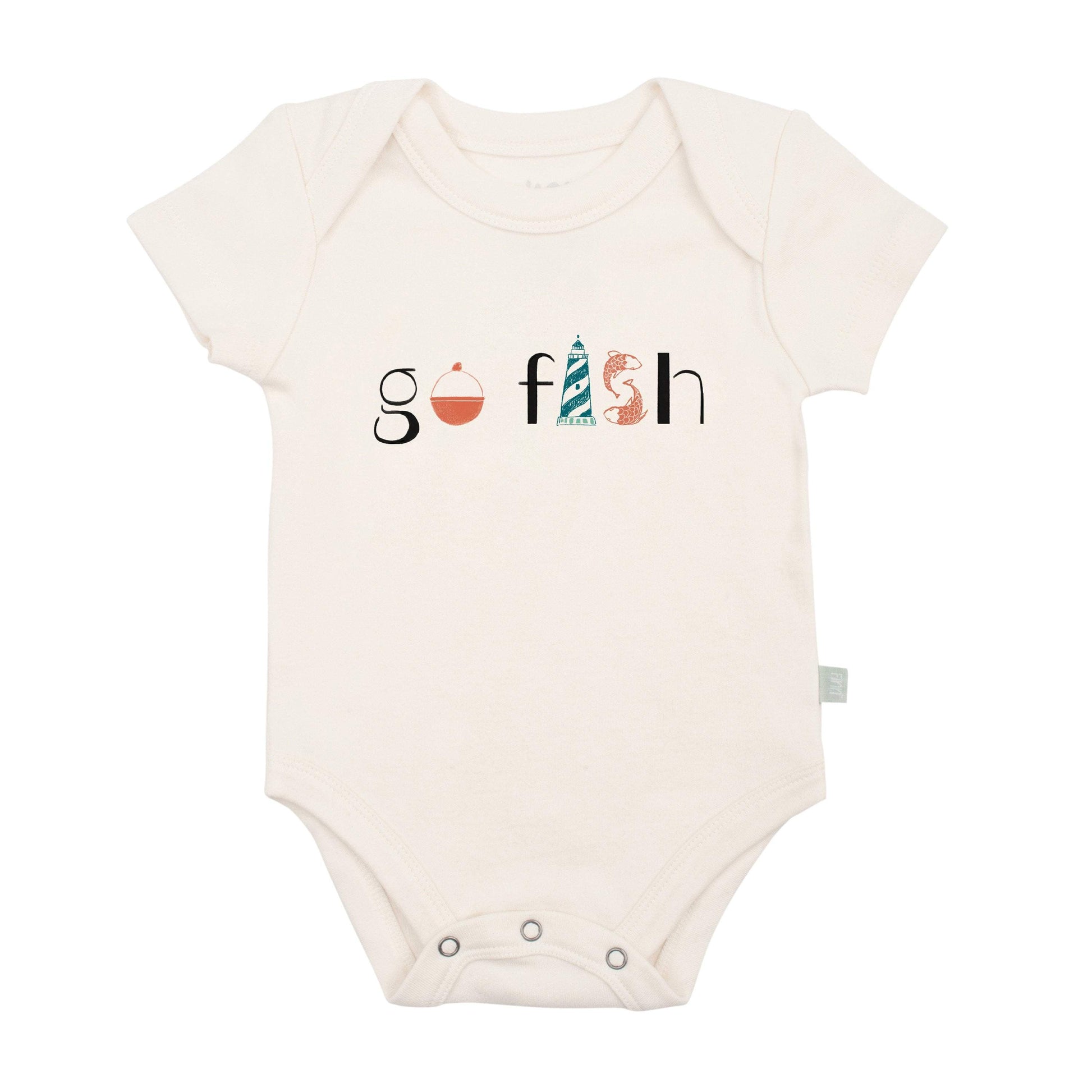 Baby graphic bodysuit | go fish finn + emma