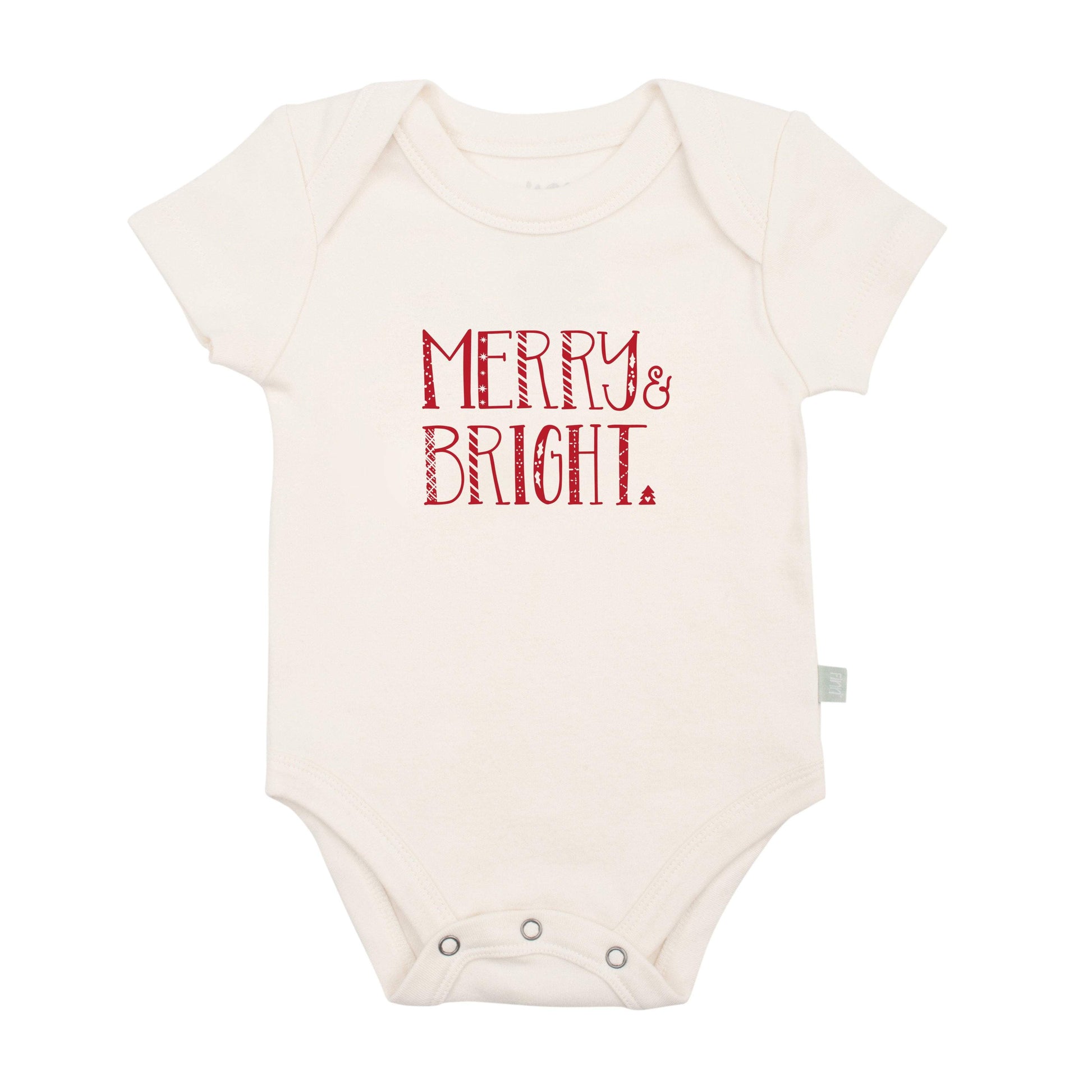Baby Graphic Bodysuit Merry Bright 100% Organic – Finn Emma