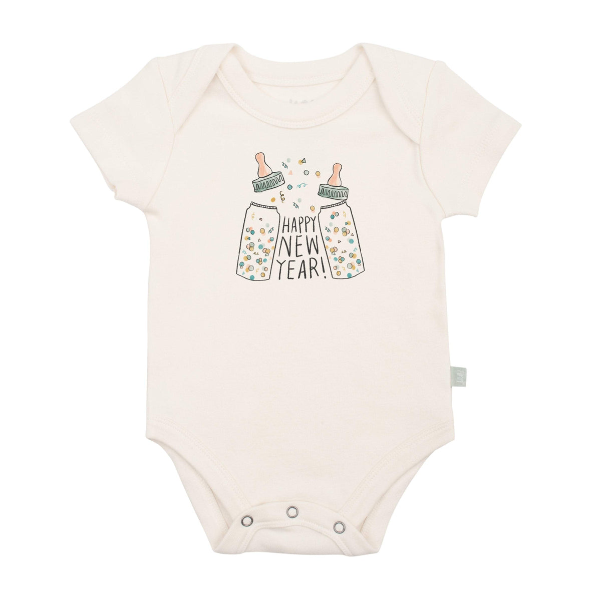 Baby Graphic Bodysuit - Poppin Bottles | 100% Organic - – Finn + Emma