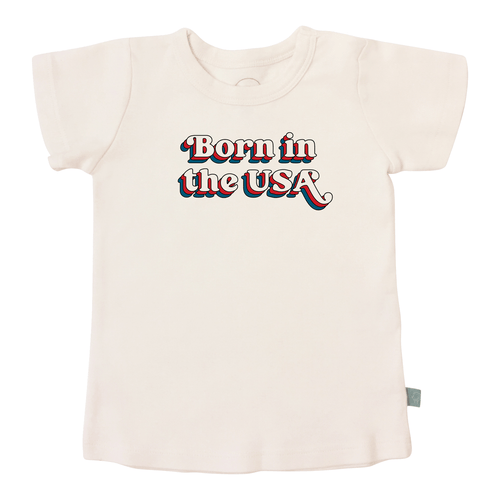 Baby graphic tee | born in the usa Finn + Emma