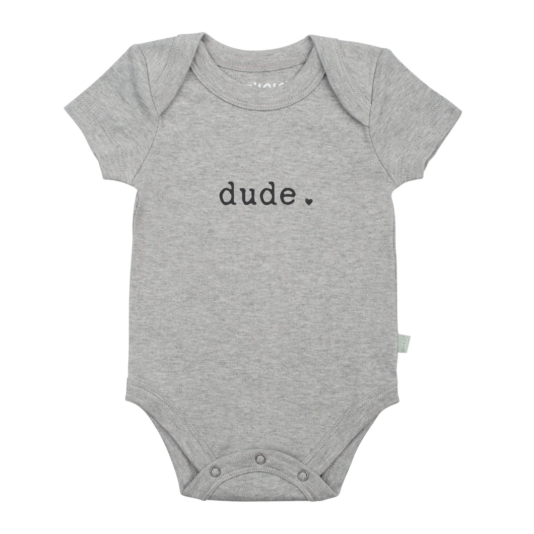 Baby graphic bodysuit | dude (heather) finn + emma