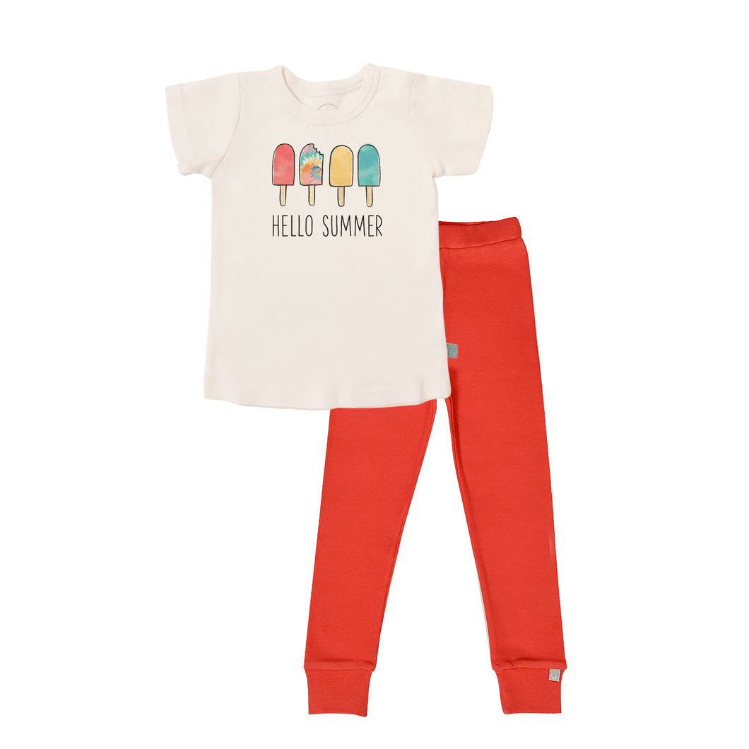 Baby short sleeve pajama set | hello summer finn + emma