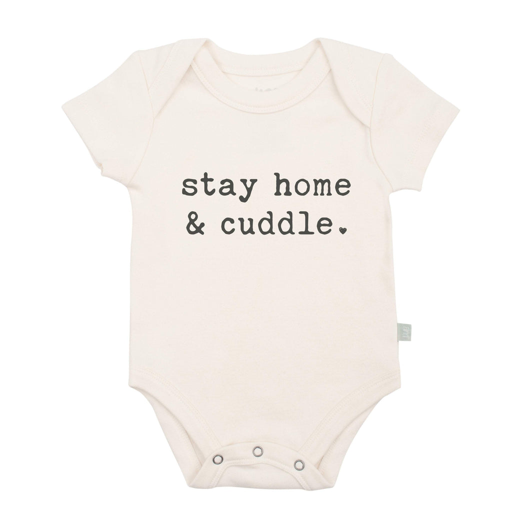 Baby graphic bodysuit | stay home and cuddle finn + emma