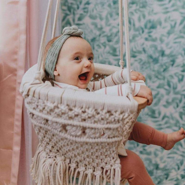 summer infant swingin safari swing Macrame Baby Swing | 100% Organic Cotton