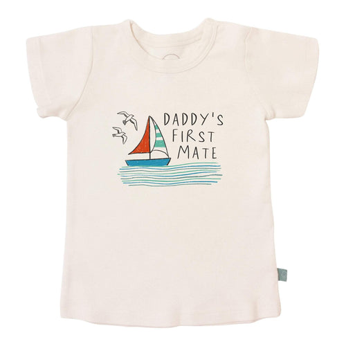 Baby graphic tee | daddy's first mate finn + emma