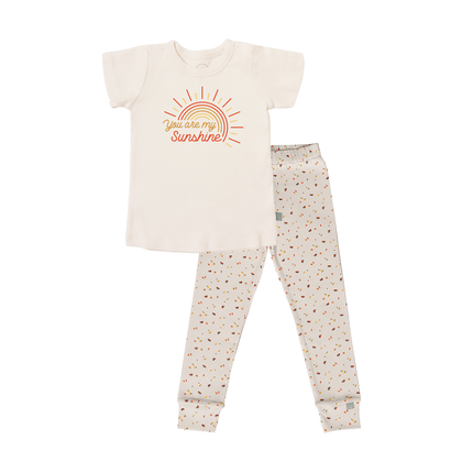 Baby short sleeve pajama set | you are my sunshine finn + emma